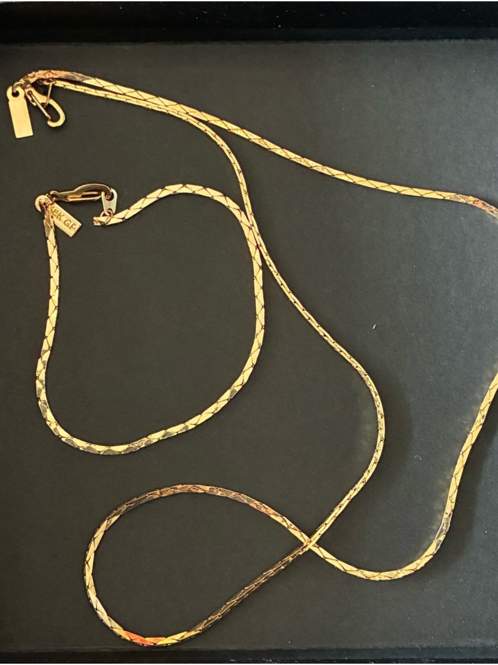 Gold Braided 18 k plated Chain Necklace and Bracelet Set - Women Jewelry